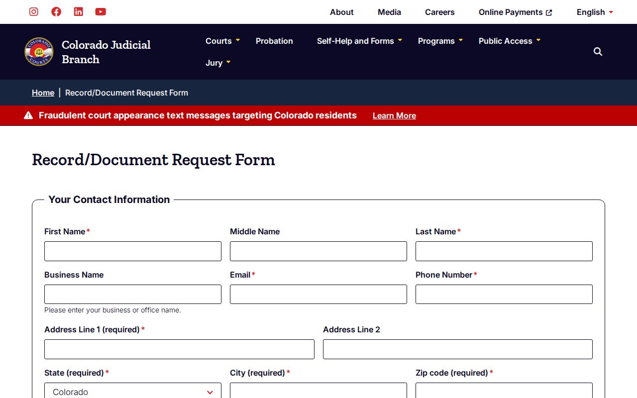 Logan County warrant check court record request form